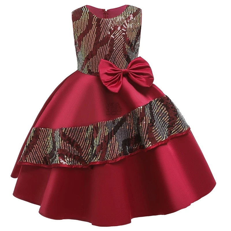 

Girl Dresses Elegant Princess Dress Kids Dresses For Girls Wedding Party Sequins Costume girldress Children Clothing vestidos