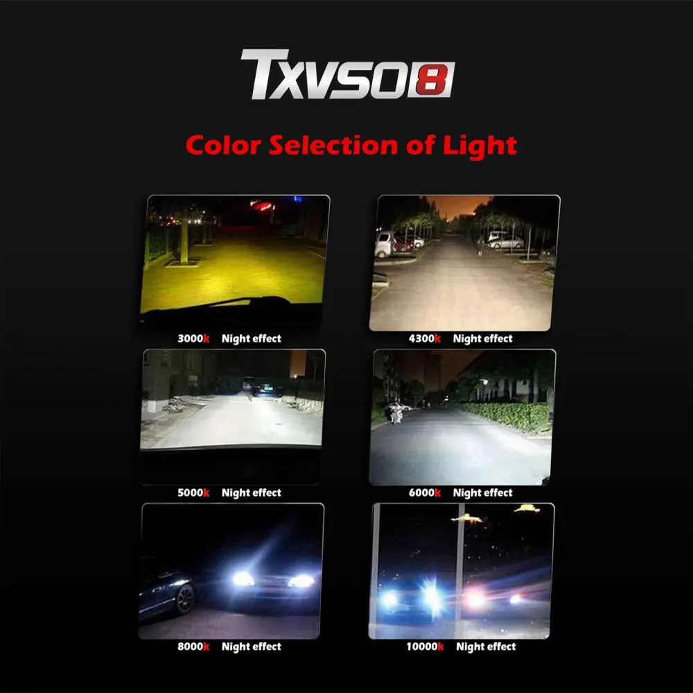 TXVSO8 Universal H11 Xenon Kit 12V Автомобильные фары лампы 55W HID 3000K 4300K 5000K 6000K 8000K 10000K 12000K