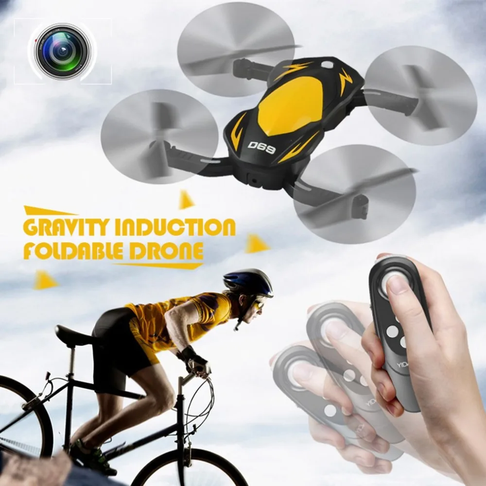 D69 Дрон с камерой 720P 2 4 Ghz RC управление Wifi FPV удерживающая квота складной контроль