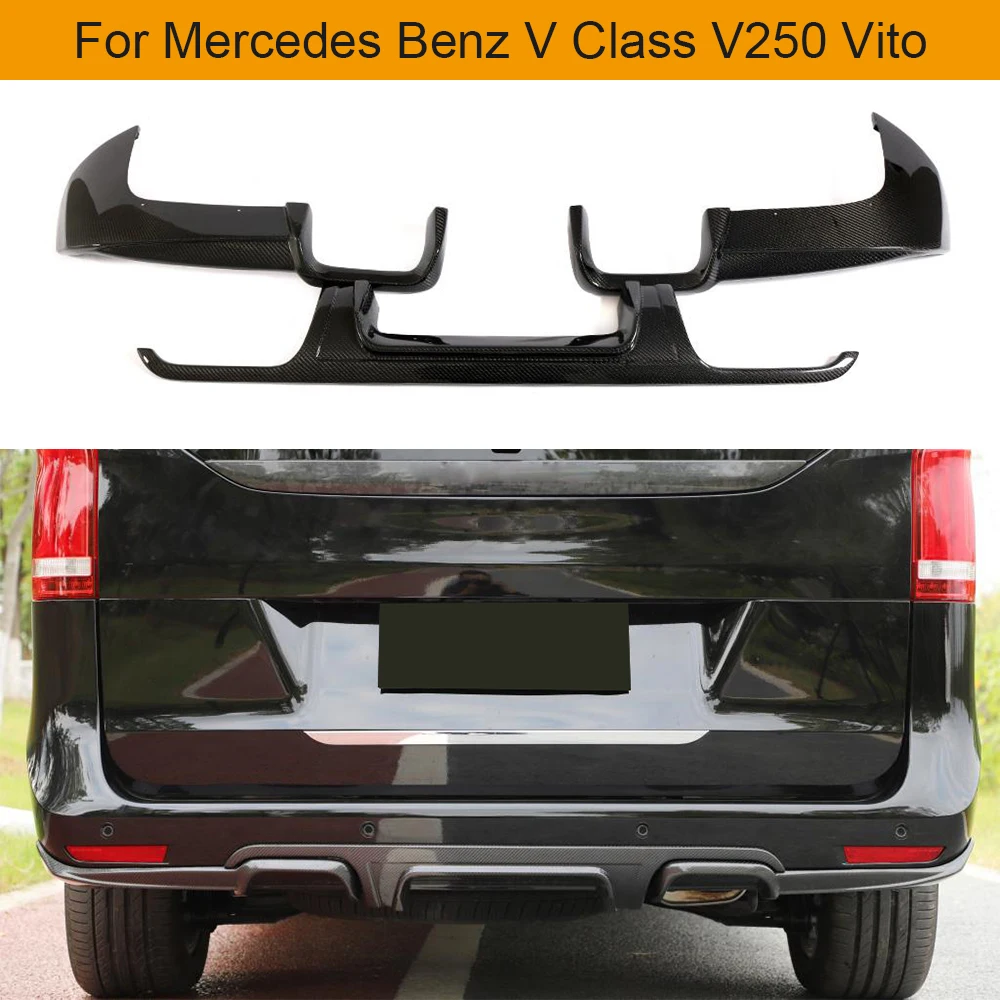 Диффузор для заднего бампера из углеродного волокна спойлер Mercedes Benz V Class V250 Vito W447