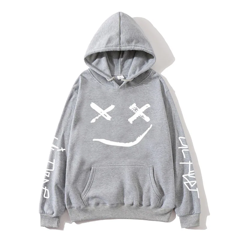 gray Lil Peep/толстовки с капюшоном Love lil. peep, мужские толстовки, пуловер с капюшоном, свитшоты для мужчин/женщин, sudaderas cry, детские толстовки с капюшоном, hoddie S-XXL - Цвет: gray