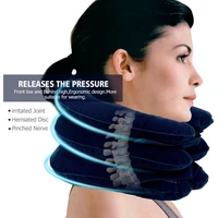 pain stress relief neck stretcher support cushion inflatable air cervical neck traction device tractor support massage pillow