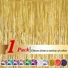 Занавеска для Фотокабины, цвет розовое золото, 123 м, металлик, блестки из фольги, с бахромой, декор для дня рождения, свадьбы, реквизит для фотографий