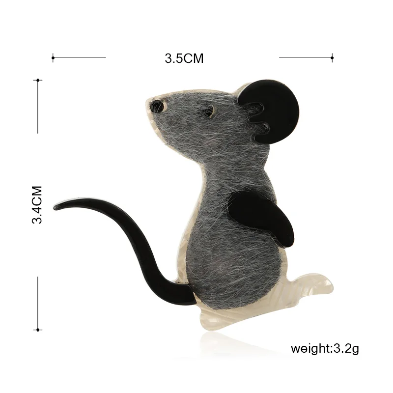 Броши Funmor в виде мыши и животных искусственная кожа аксессуары для пуловера