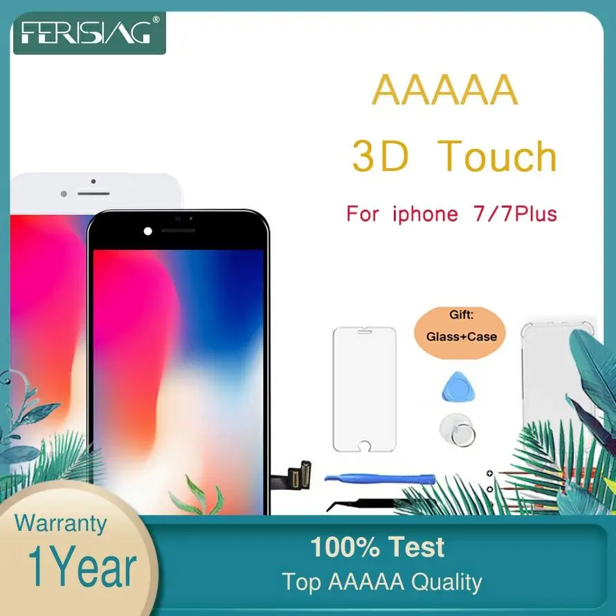 3D сенсорный Оригинальный ЖК экран для iPhone 7 Plus P дисплей дигитайзер модуль i7