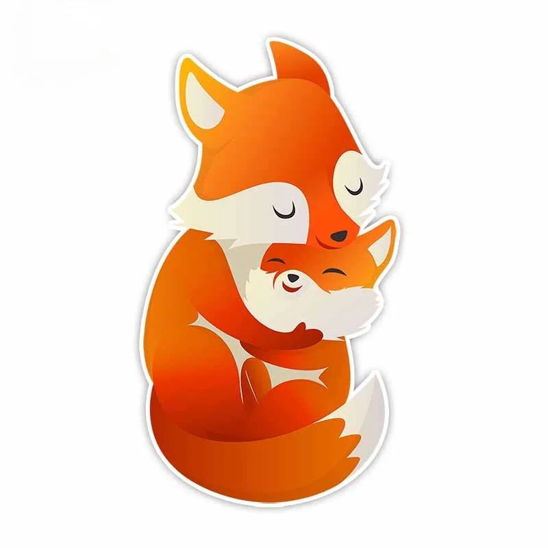 

LLY-1152 Beautiful Cute Animal Foxs Cartoon Style Car Sticker PVC Auto Motorcycle Accessories Decoration Waterproof Decals
