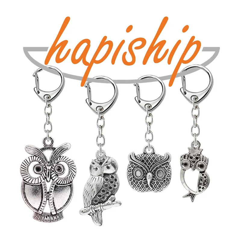 Hapiship 2018 женские/мужские Модные Винтажные бронзовые брелки с совой для ключей из
