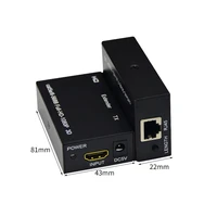 1 pair 1080p fhd hdmi compatible to rj45 60m extender splitter senderreceiver over ethernet cat 5e6 for tv pc laptop hdtv