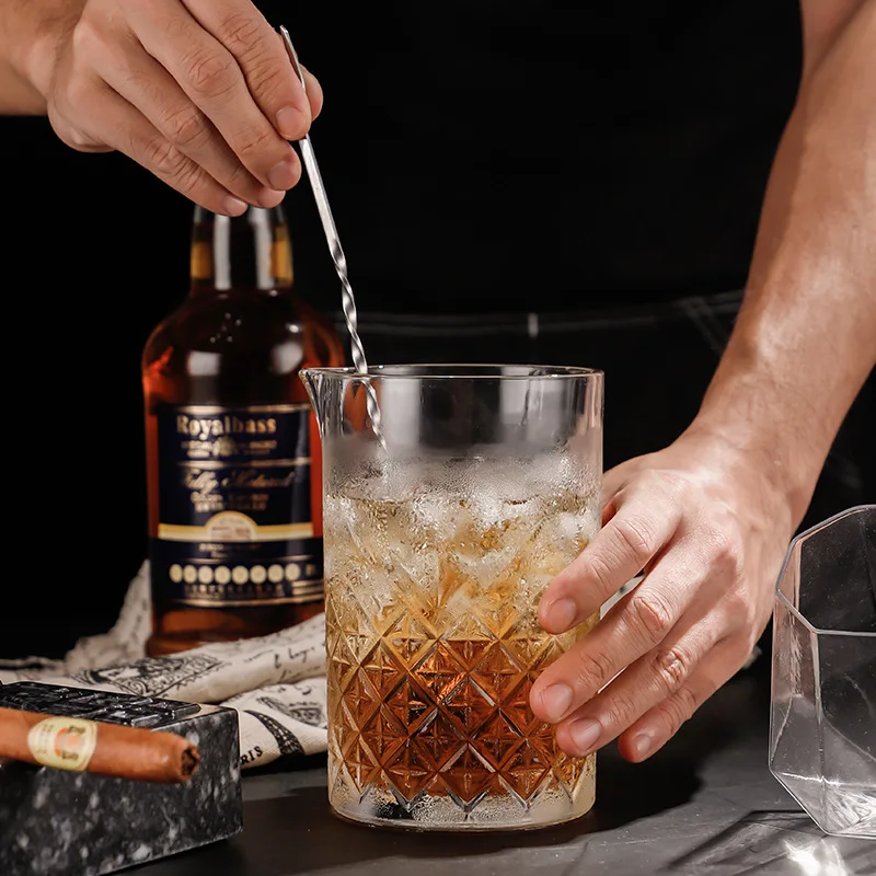 Профессиональный барный шейкер для приготовления коктейлей стеклянный