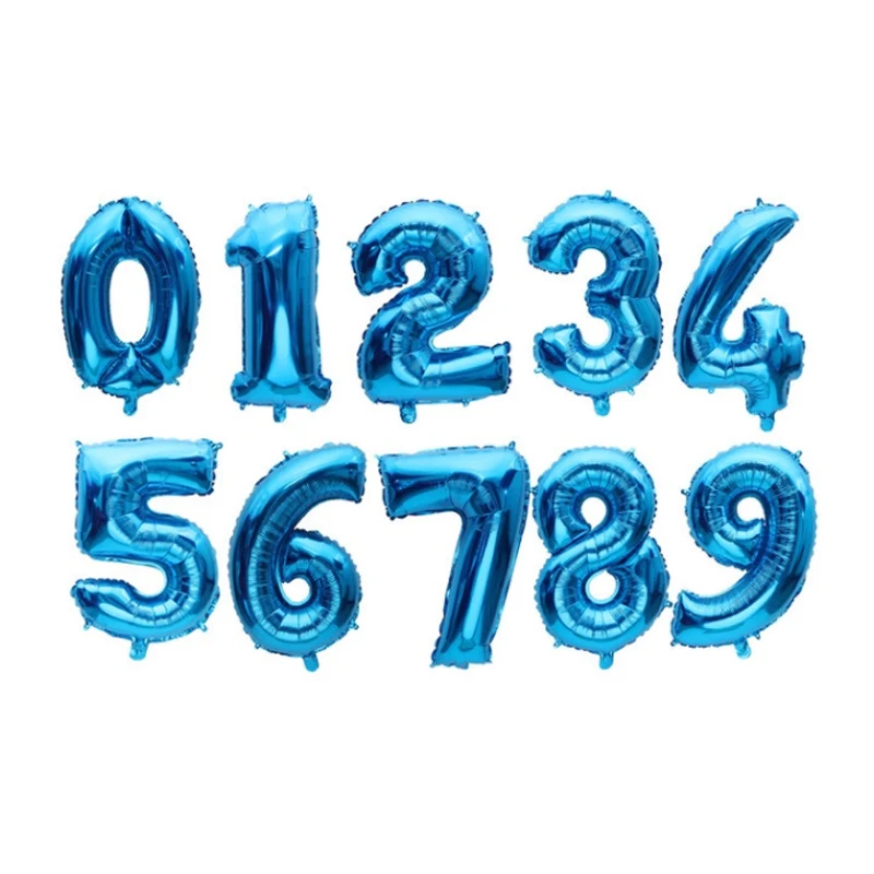 1 шт. 30 дюймов Цвет номер воздушный шарик из фольги в форме