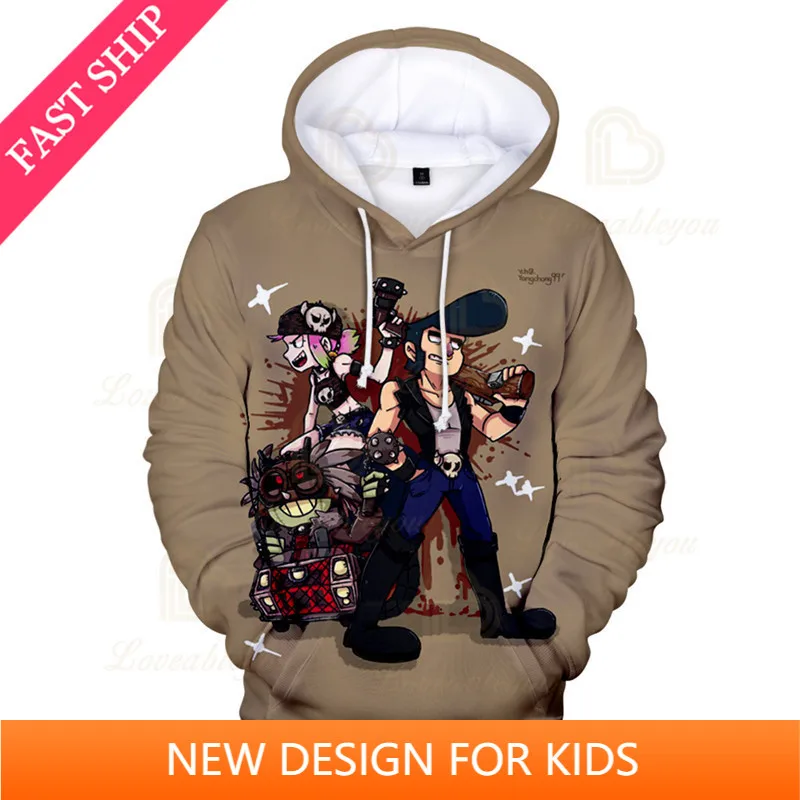 

3d Hoodie Mr.P and Stars, Browlers 2021 NEW Frack Kids Tops Girls Boys Clothes Harajuku Jacket Children Shark MAX Sweatshirt