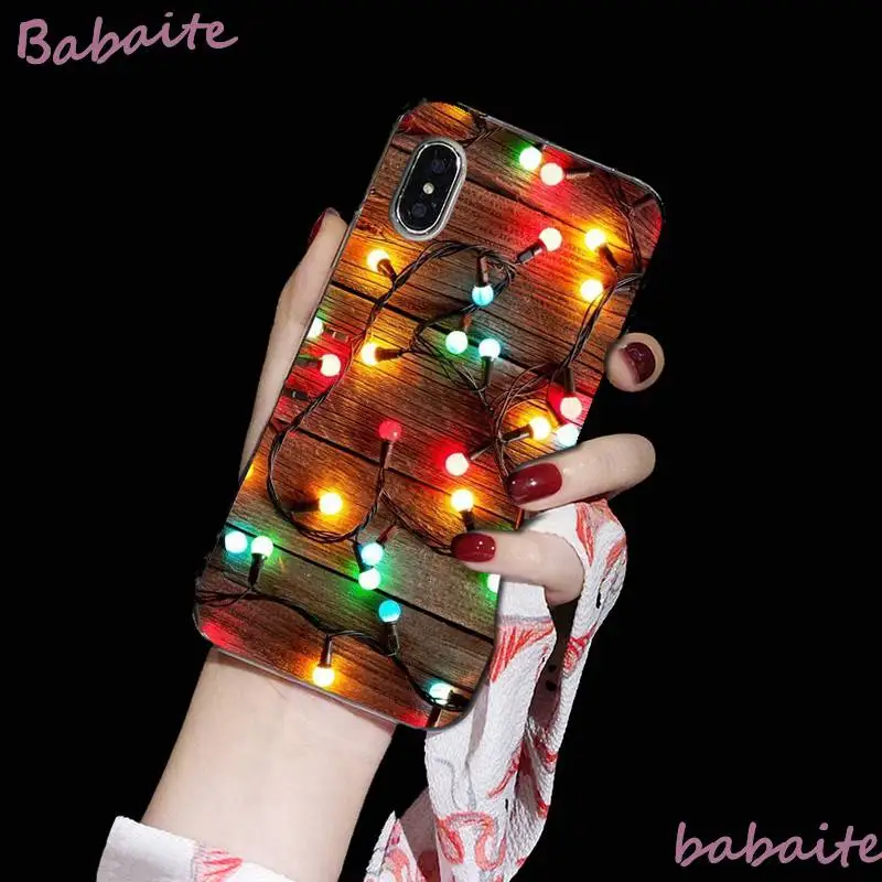 Babaite Merry christmas зимний красивый светильник с узором чехол для телефона для iPhone 8 7 6 6S Plus X XS MAX 5 5S SE XR 11 11pro 11promax