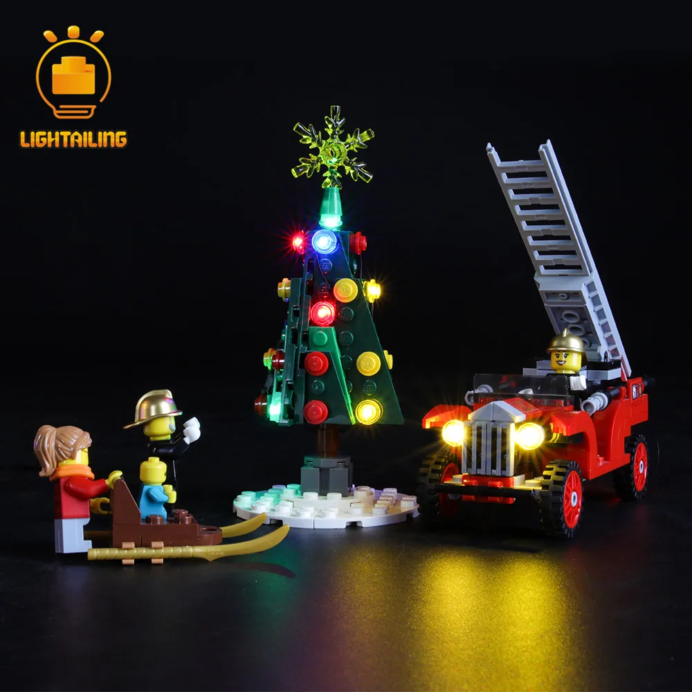 LIGHTAILING светодиодный светильник набор для создателя зимней деревенской пожарной станции светильник ing набор совместим с 10263(не включает модель