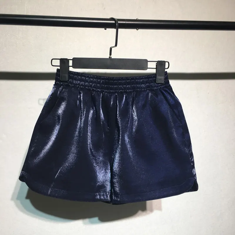 2019 Шорты розовые бархатные короткие feminino модные сексуальные облегающие