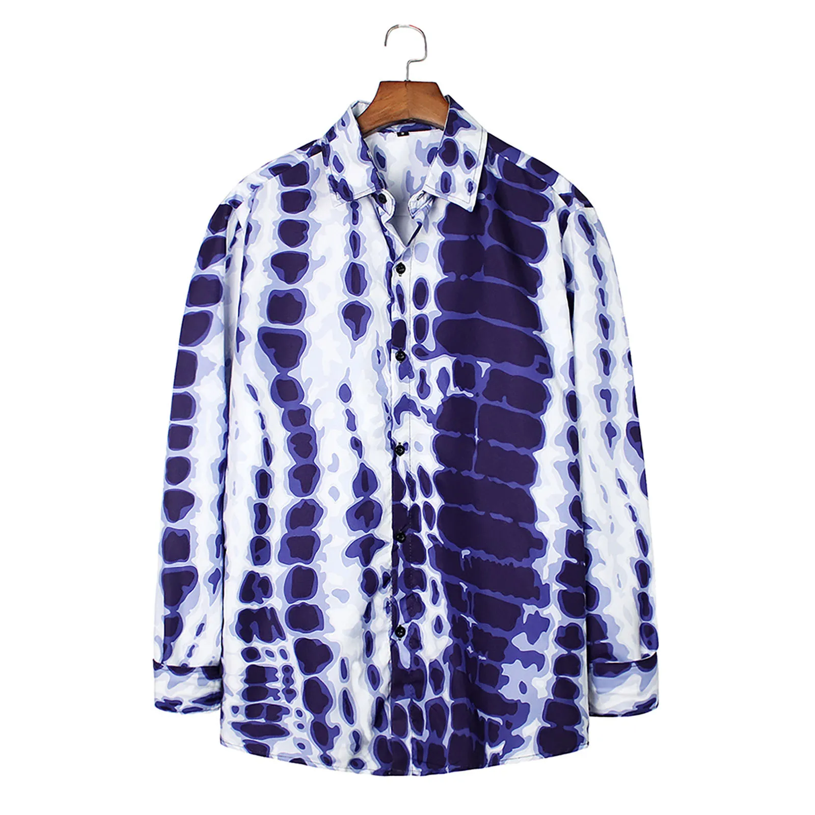 

Casual Fashion Hawaiian Printing Long Sleeve Shirts For Men Streetwear Button Down Men Top Chemise Homme Рђбака мђжская