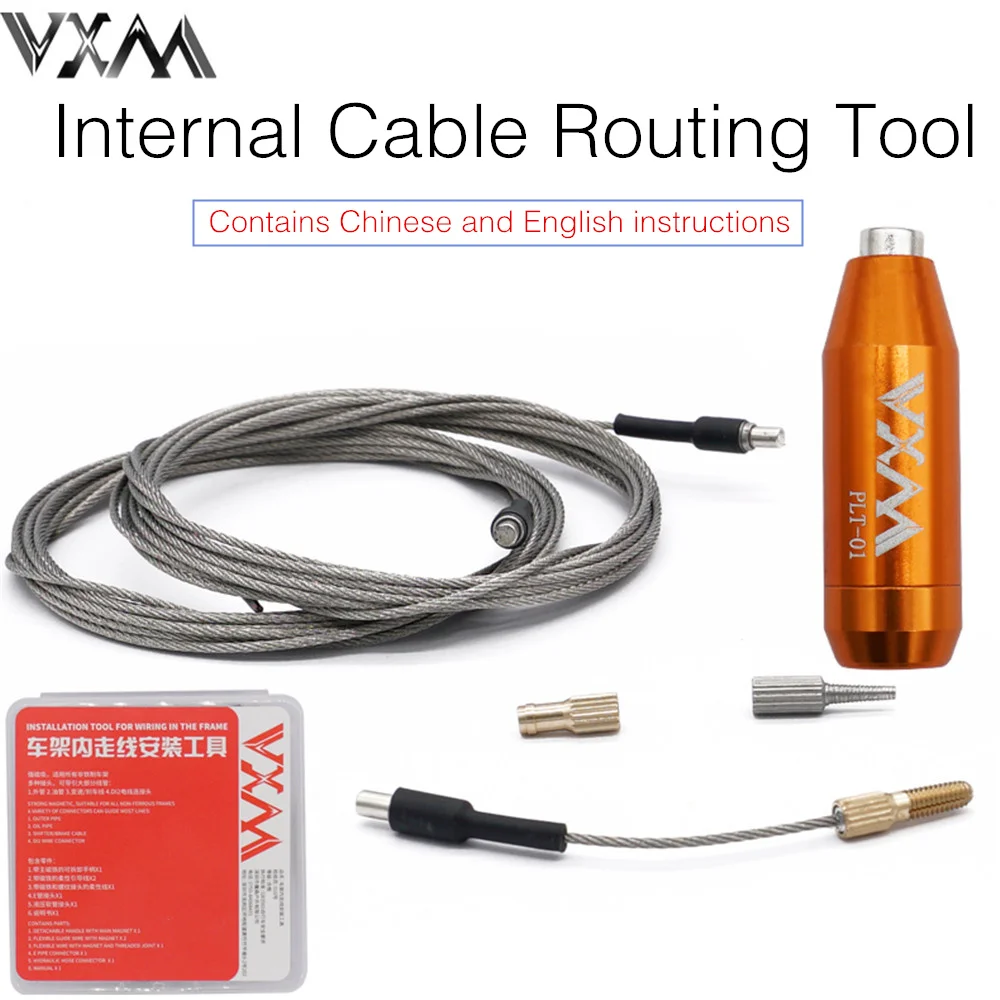 

VXM MTB Internal Cable Routing Tool For Bicycle Frame Shift Hydraulic Hose Wire Shifter Inner Cable DI E-Tube 2 Magnet Suitable