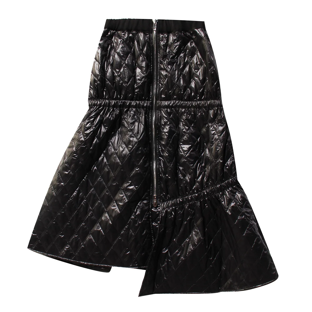 

Winter Women's Cotton Skirt High Waist Casual Long Skirt for Women Thick Warm Female Padded Black Skirts Plus Size