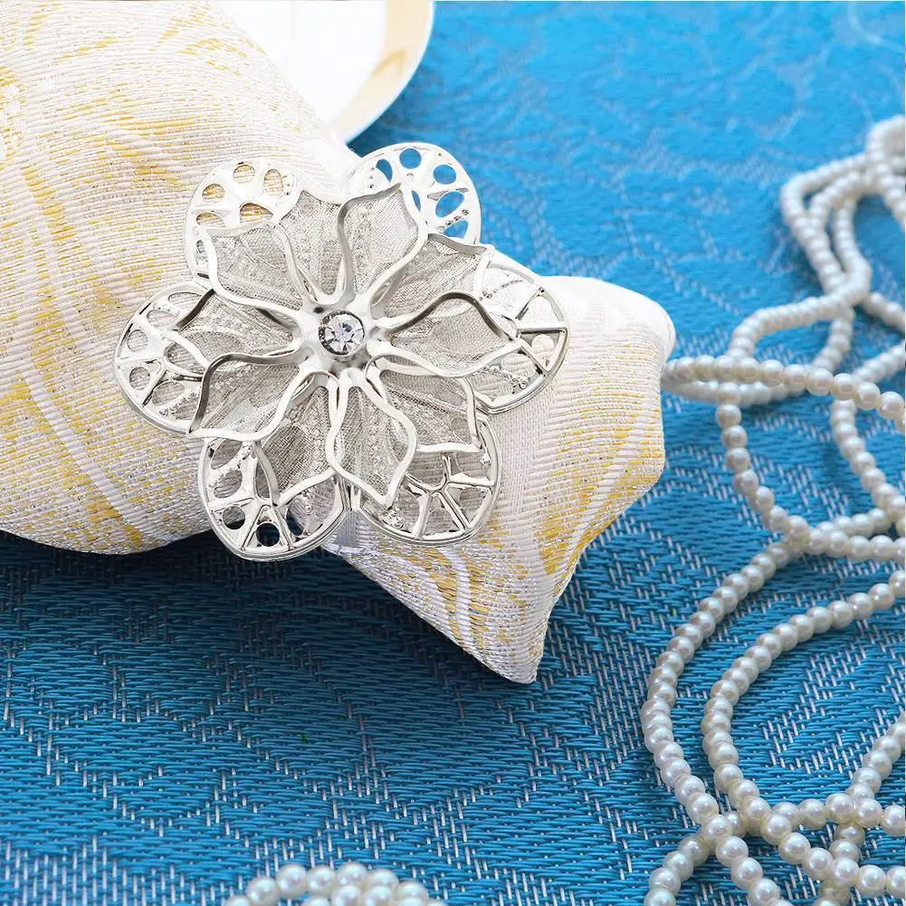 6 шт. кольца для салфеток с вырезами в виде цветов свадьбы банкета обеда вечерние