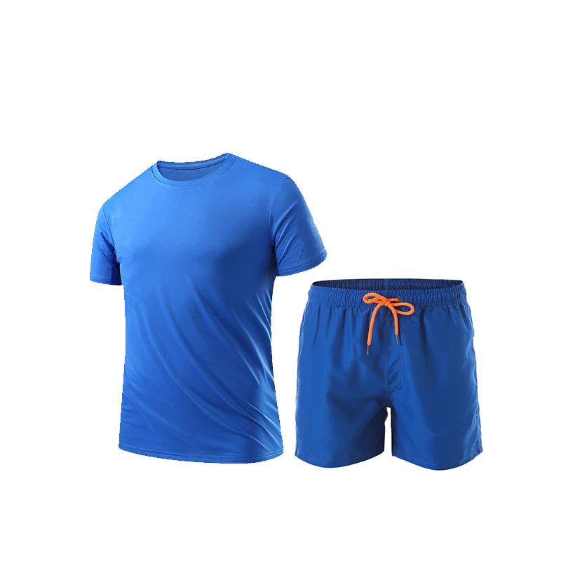 

2021 New Young Breathable Casual Suit Summer Fitness Quick Drying Climbing Sleeve Sport Set Running Spring Big Yards