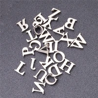 5pcs stainless steel letters charms for jewelry making kit diy alphabet pendant letra beads handmade supplies necklace creation