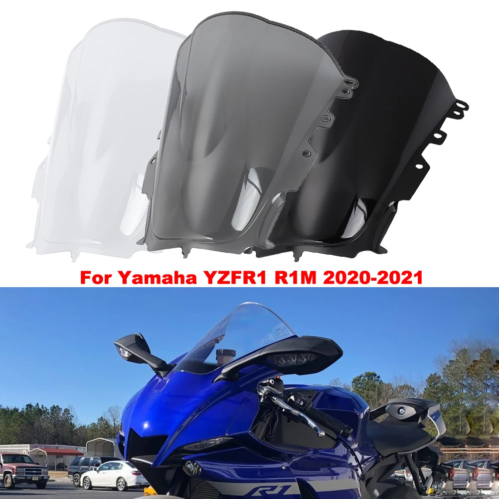 

Передний ветровой экран для мотоцикла Yamaha YZF R1 R1M 2020 2021 2022, обтекатель для лобового стекла, пластиковый ветровой экран R1M YZFR1 YZF-R1