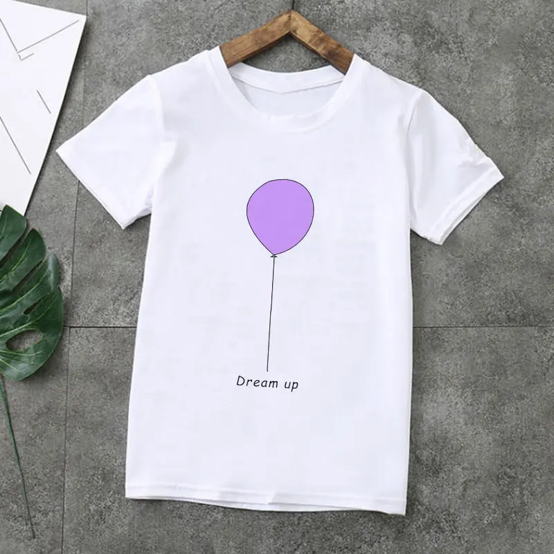 

Summer New Style T-shirt Kids Multicolor Balloon Print Girls T Shirts Fashion Casual Design Boy T Shirt Harajuku Round Neck Top