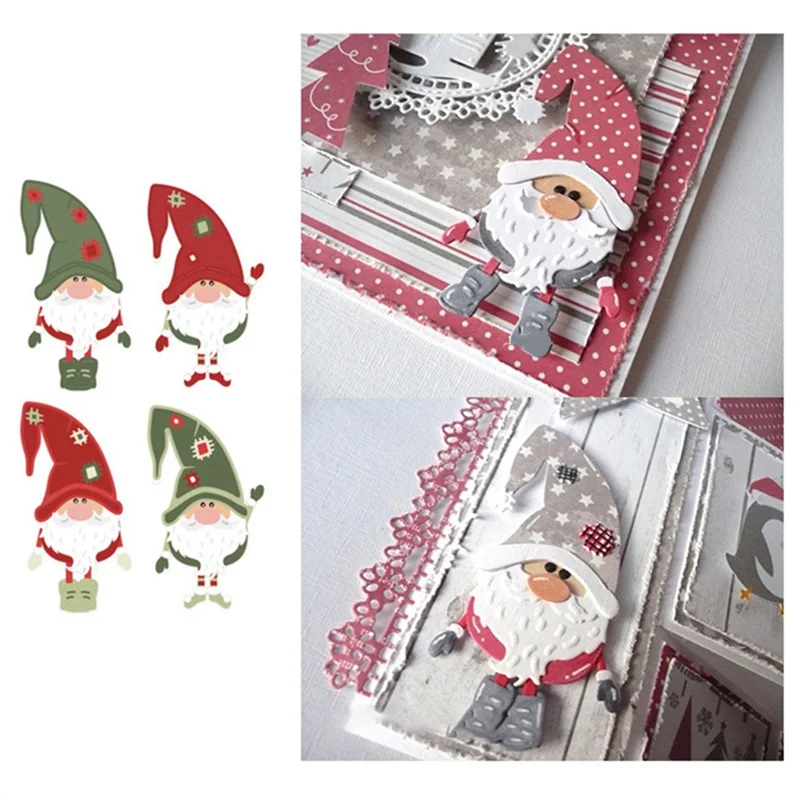

2020 Christmas Santa Claus Set Metal Cutting Dies for Stencil Scrapbooking Embossing Craft Stamps DIY Card Making