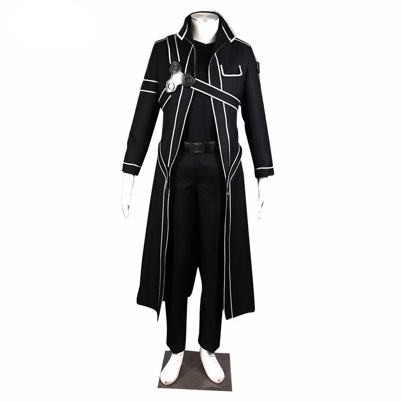Sword Art Online костюм Кирито для косплея SAO Kirigaya Kazuto Black взрослых на Хэллоуин и
