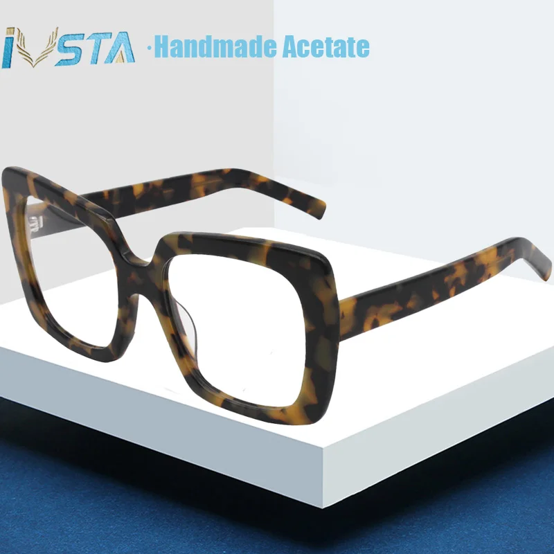 Очки IVSTA в реальной ацетатной оправе для женщин очки большой оптической ручной