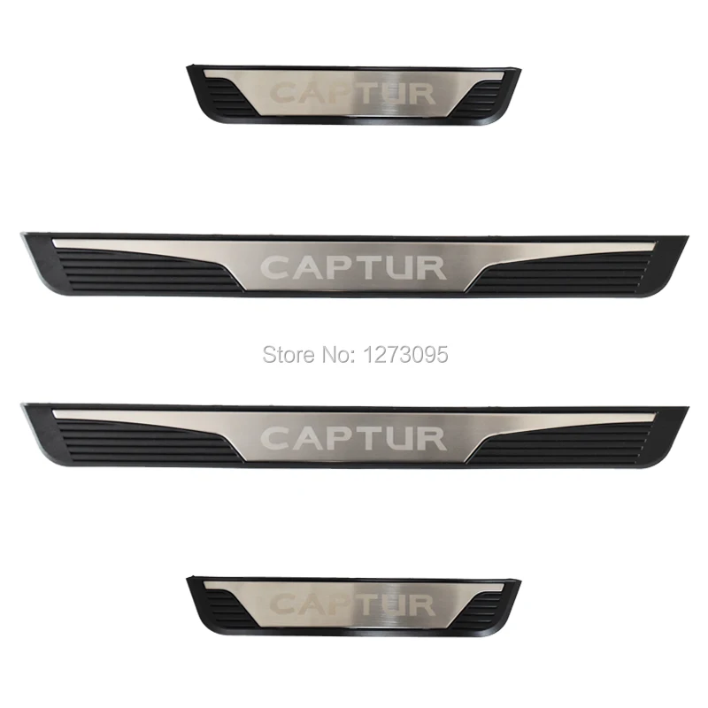 

For Renault Captur 2017 2018 2019 2020 Accessories Stainless Door Sill Kick Scuff Plate Protector Trim Guard Cover Car Styling
