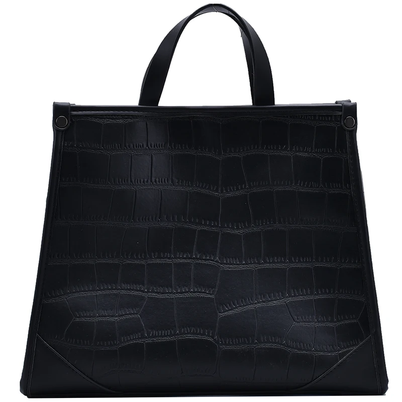 

women Vintage Stone Pattern High quality designer Design shoulder Handbag 2020 new fashion Women Big Capacity PU Leather Bag