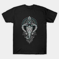 novel lotus elephant printed t shirt summer cotton o neck short sleeve mens t shirt new s 3xl