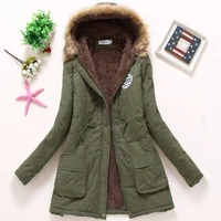 ailegogo women winter military coats cotton wadded hooded jacket casual parka thickness warm xxxl size quilt snow outwear
