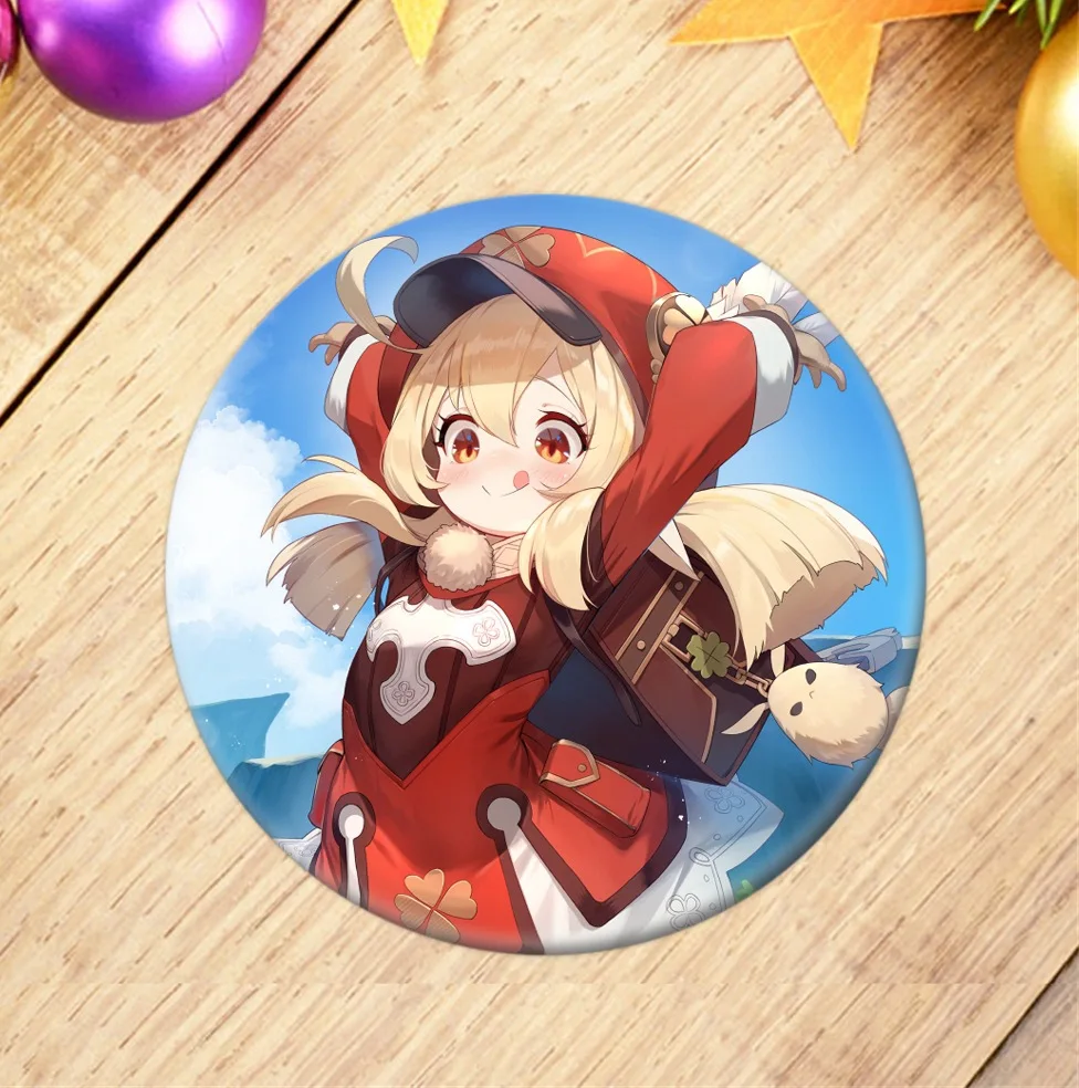 Металлические значки Genshin Impact в ассортименте