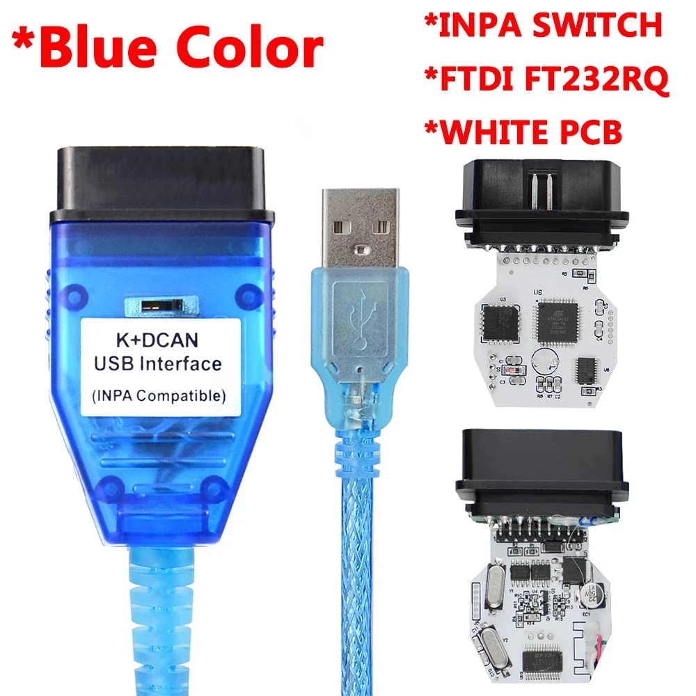 Диагностический кабель для BMW INPA K + CAN с чипом FT232RL переключателем DCAN USB