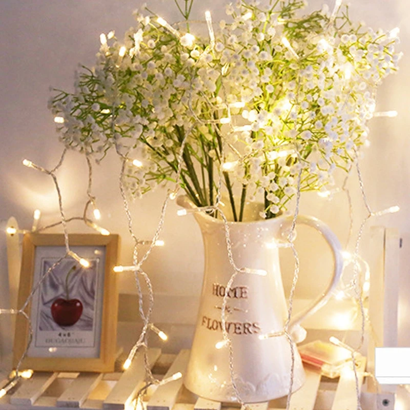 Рождественские украшения 5 м 50 светодиодные гирлянды 3 шт. AA батарея работает Фея