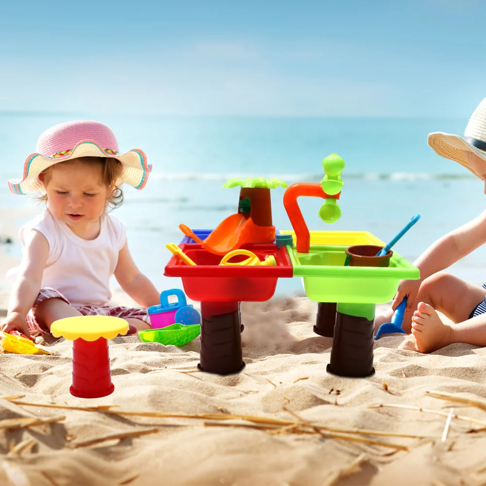 

1 Set Assembly Beach Table Plaything Kit Sand Plaything Kids Outdoor