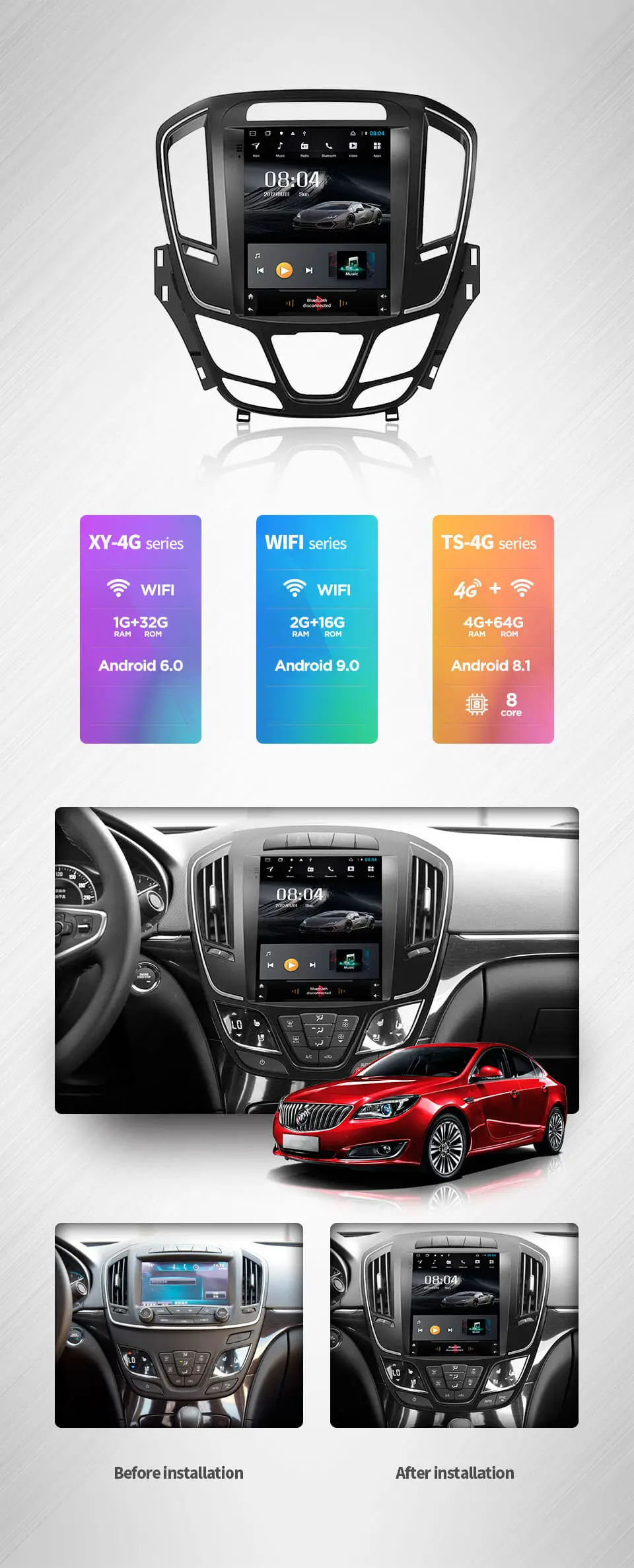 Android 9,0 2G ram Автомобильный gps Мультимедиа Стерео радиоплеер для Buick opel insignia 2009-2013 лет навигационная система