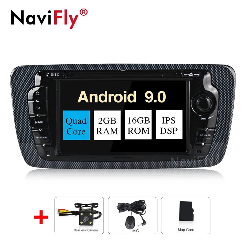 add view camera NaviFly Android9.0 ips экран DSP автомобильный dvd-плеер для сиденья Ibiza 2009-2013 gps навигация OBD2 RDS raido TPMS автопроигрыватель - Цвет: add view camera