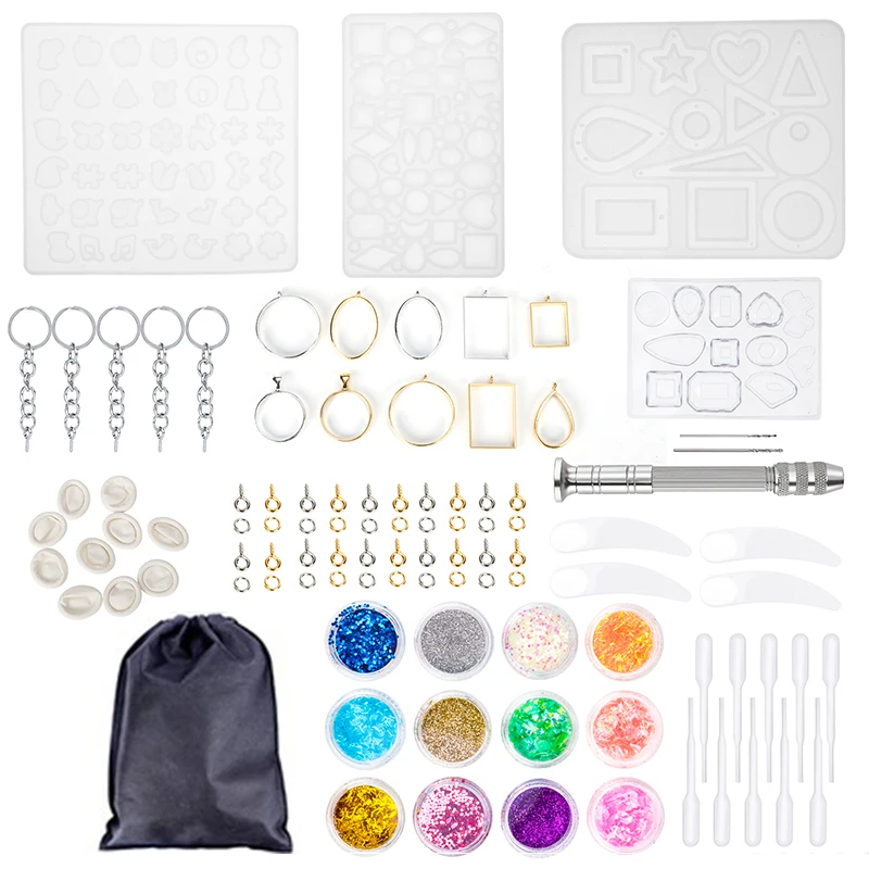 

Gemengde стиль Sieraden Epoxyhars Mallen комплект Силиконовые Mal УФ Литья Gereedschap Klei смолы Sieraden литья Mallen Voor Sierad