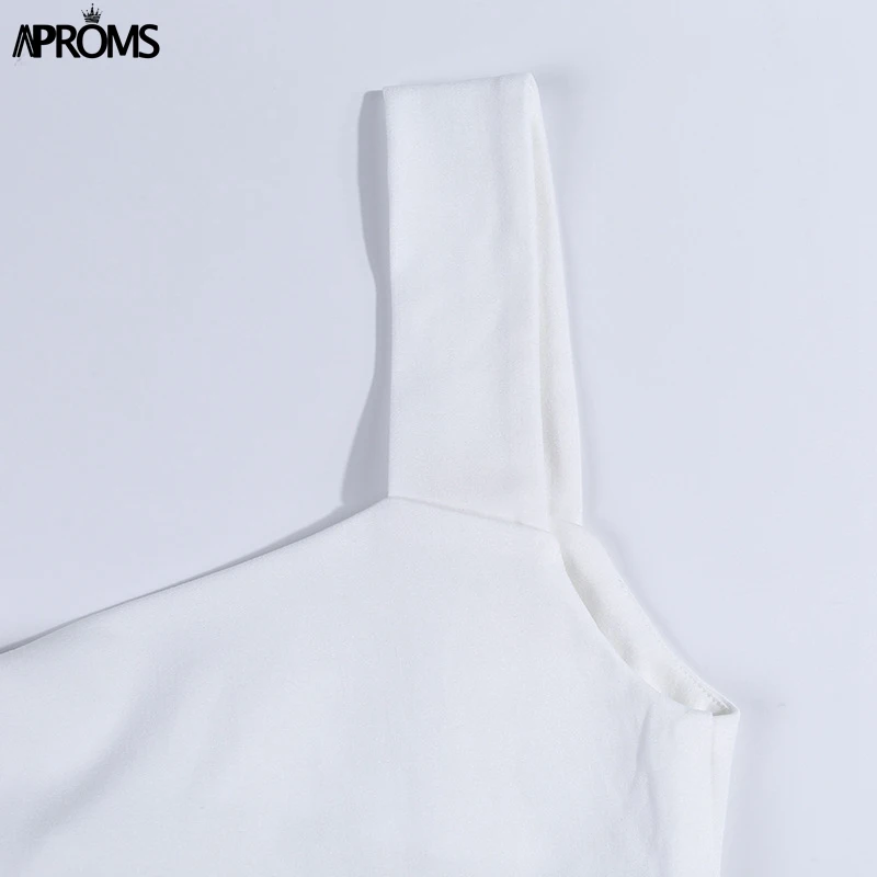Aproms, одноцветные, с бантом, с рюшами, Топики, женские, белые, хлопок, бодикон, короткий топ, крутые, для девушек, летние, сексуальные топы на бретелях, облегающие футболки
