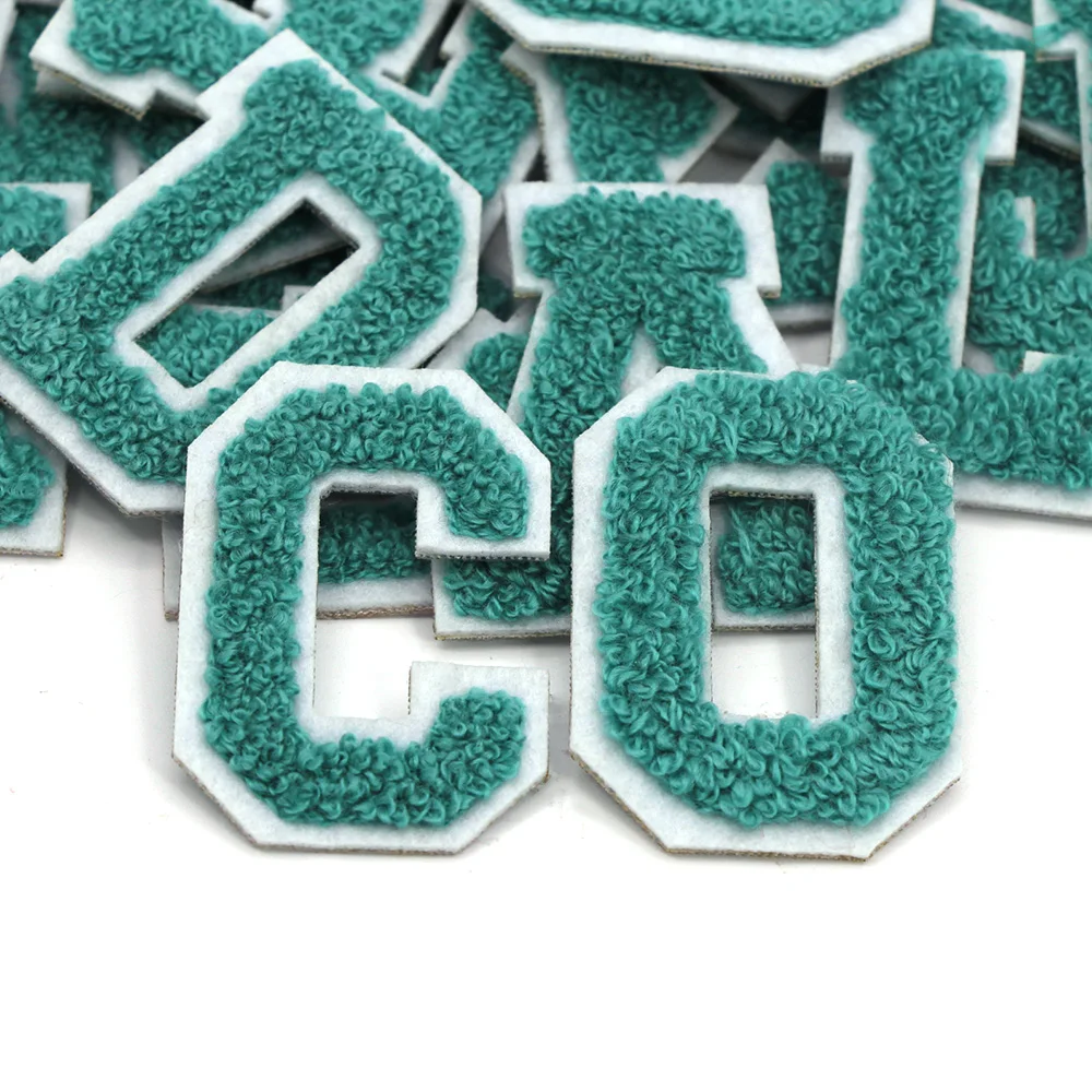 1 шт. зеленые английские буквы патчи для одежды вышивка утюгом нашивки алфавит