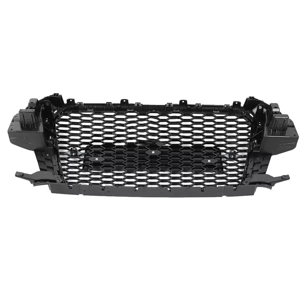 

For RSQ3 Style Grill For Audi Q3 8U Facelift 2013-2018 ABS Glossy Black Honeycomb Mesh Racing Grille Front Bumper Hood Cover