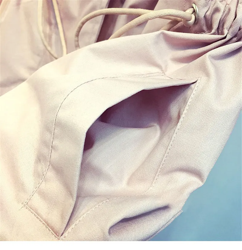 

British Style Pink Medium Long Trench Coat Women 2019 Overcoat Casual Outerwear Autumn Female Coat Windbreaker designer Top