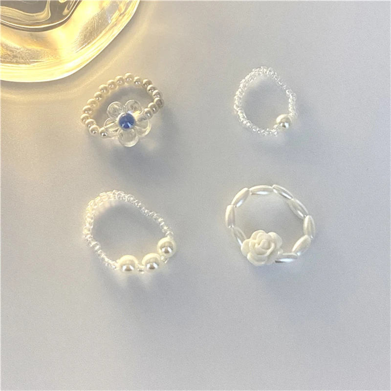 

Resin Cute Pearl Flower Ring For Women Pearl Rings Designer Set Jewelry Aesthetic Fashion Rings Gifts For Girlfriends Bargains