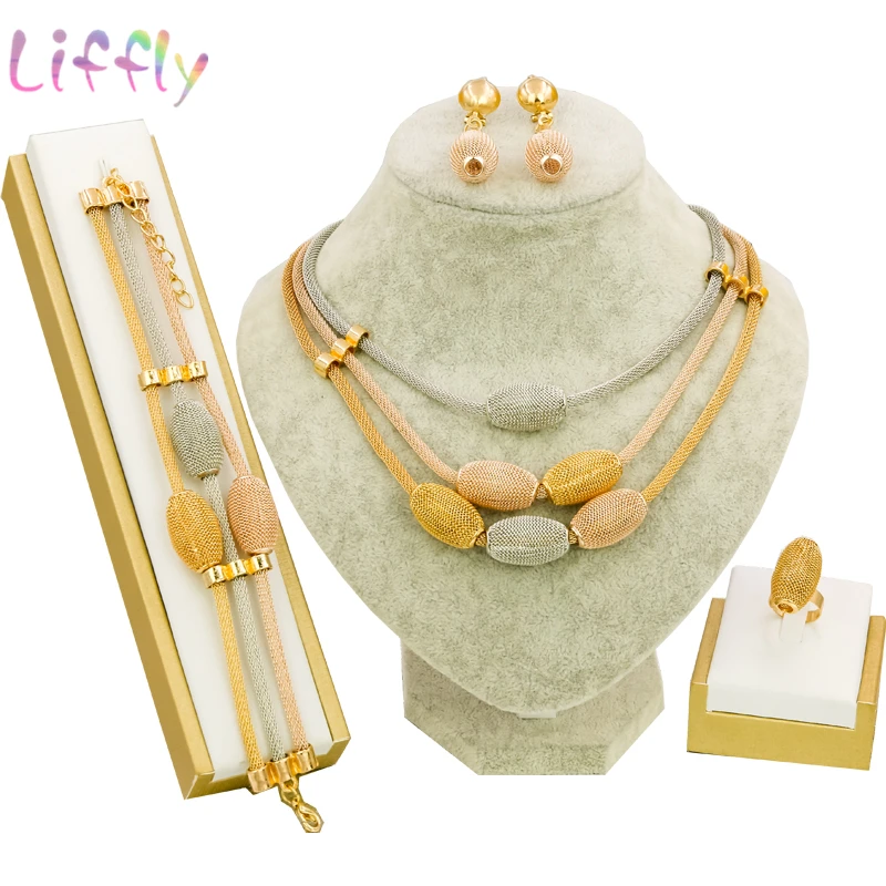 Африканские Ювелирные наборы круглый кулон ожерелье классические женские