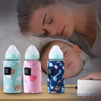 67jc portable usb baby bottle warmer travel milk warmer infant feeding bottle heated cover insulation thermostat food heater