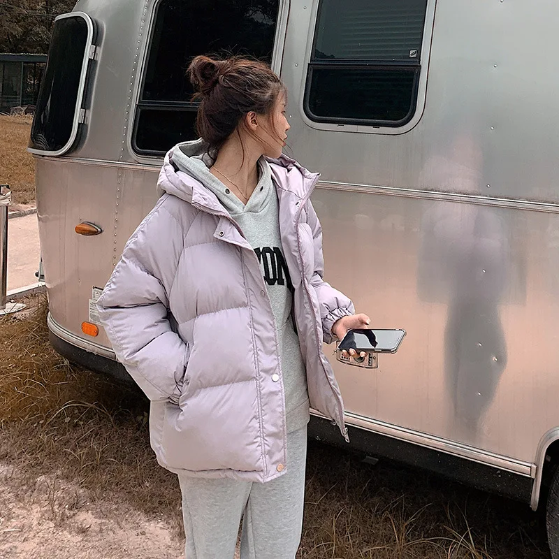 

2020 New Warm Winter Jacket Woman Cloth Parka Sweet Preppy Style Thick Loose Short Cotton Padded Jackets Coats Women Autumn Coat