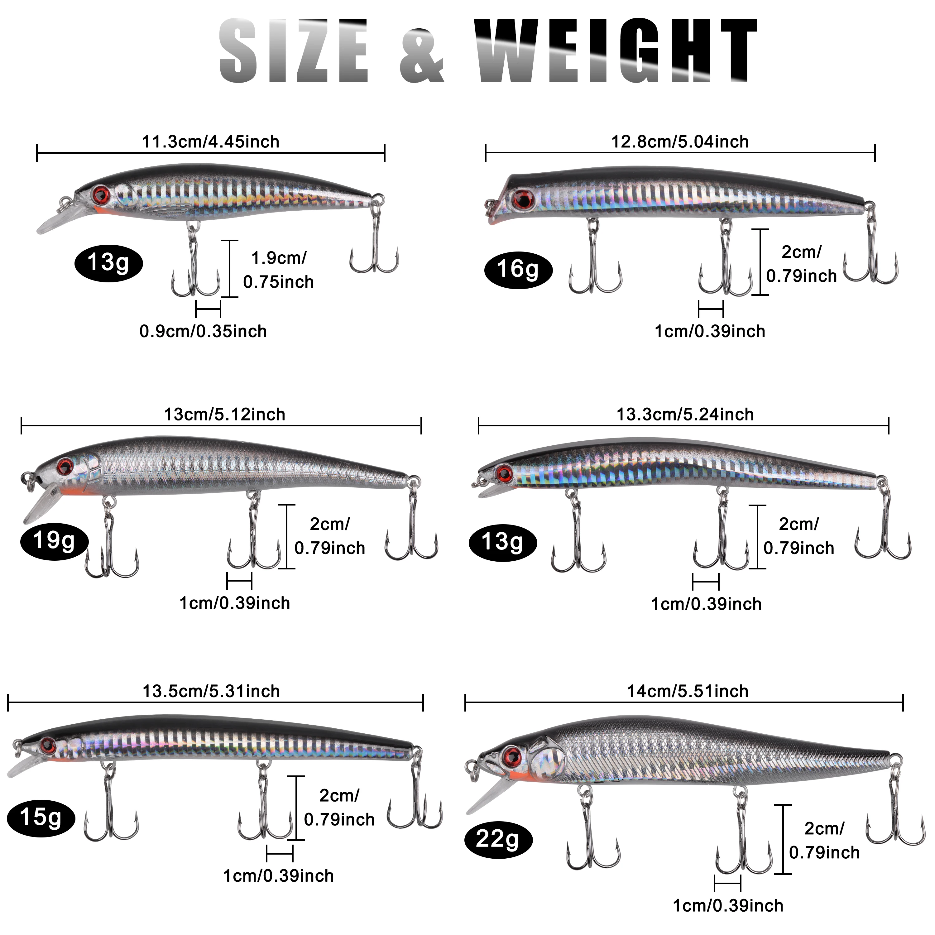 6pcs Crankbaits Fishing Lure 13-22g 11-13cm Life-like Fish Lures Sinking Wobblers Hard Bait Pesca Tackle 2020 | Спорт и развлечения