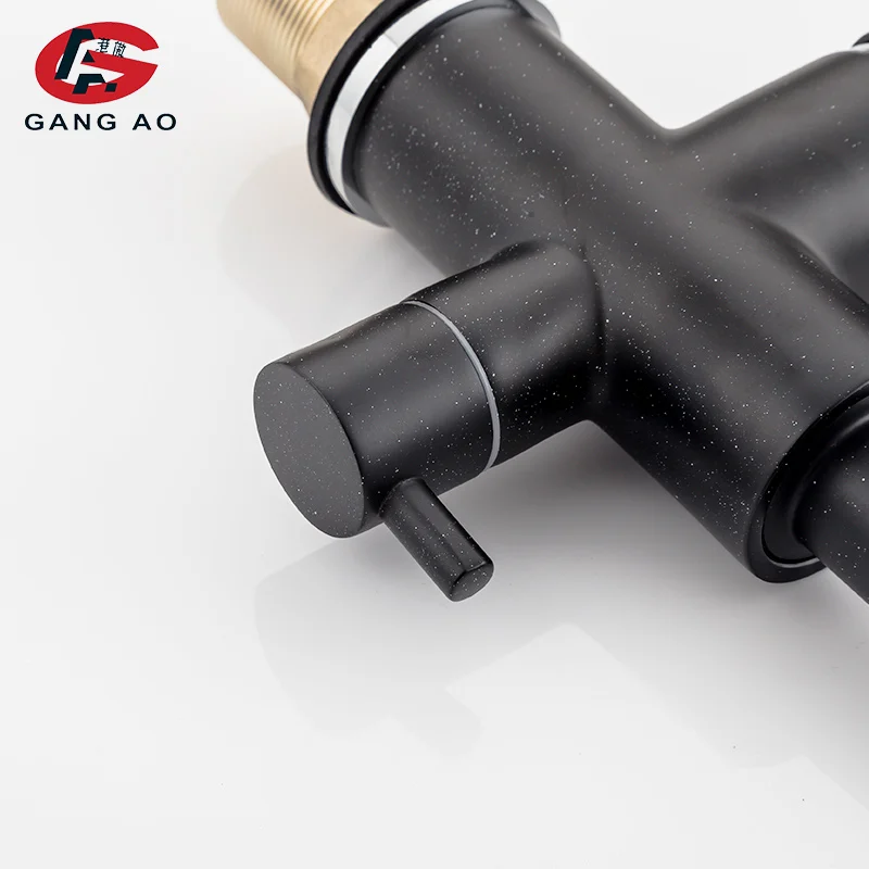 Кран с фильтрованной водой латунный смеситель двойным распылителем в черный